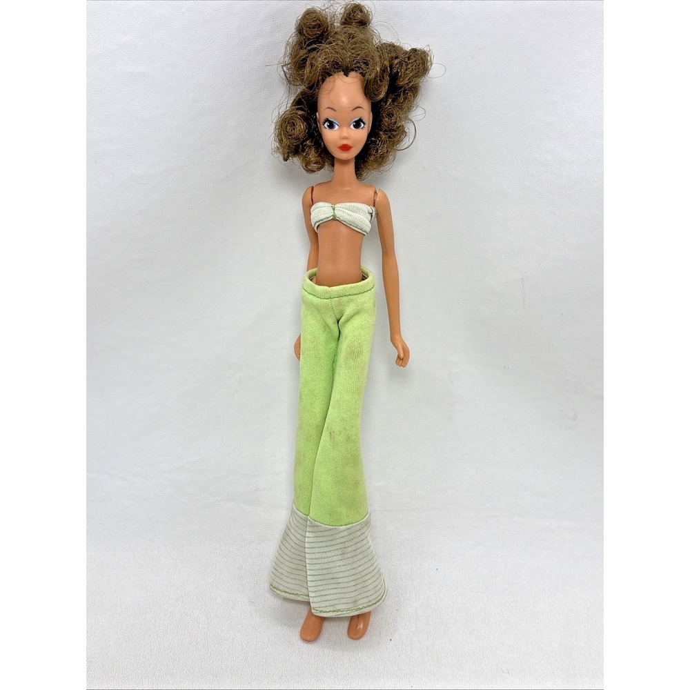 1972 Hasbro Leggy Doll Nan Rare 70s Brown Hair Boho‎ Hippy Retro Hong Kong Vtg
